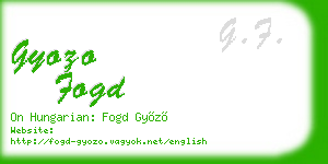 gyozo fogd business card