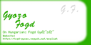 gyozo fogd business card